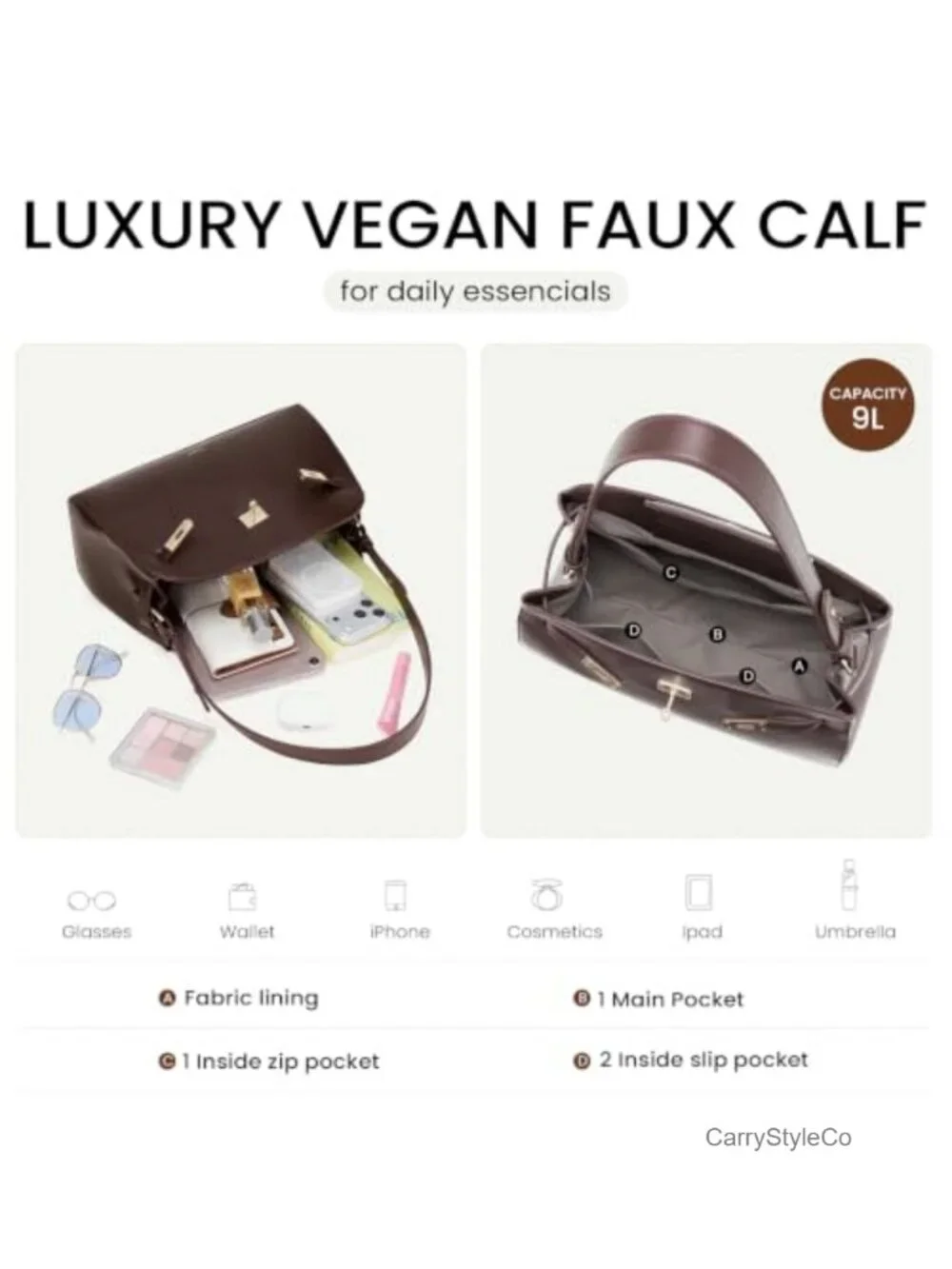 CLUCI Women's Hobo Shoulder Bag Vegan Faux Leather Crossbody